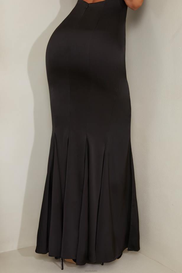 Oh Polly Flavia Cut Out Fishtail Maxi Dress N80H216 Black