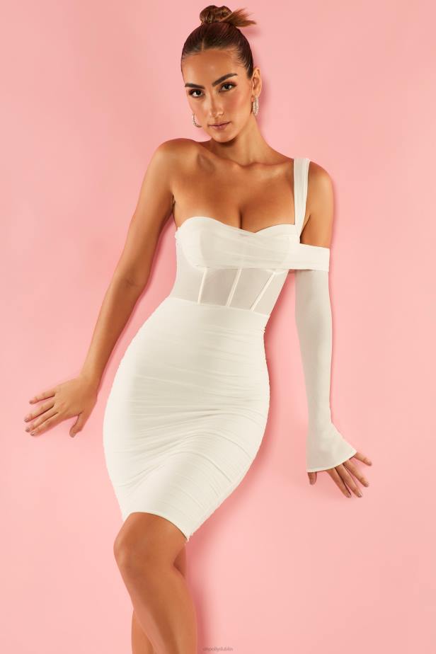 Oh Polly Ingenue Corset Midi Dress N80H175 White