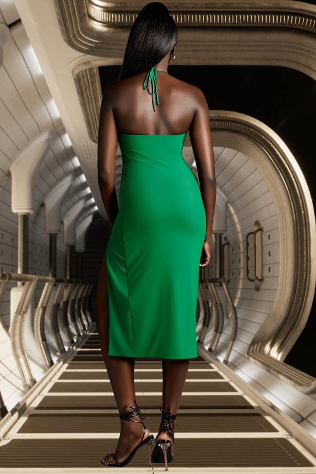 Oh Polly New Energy Cut Out Midi Dress N80H473 Green