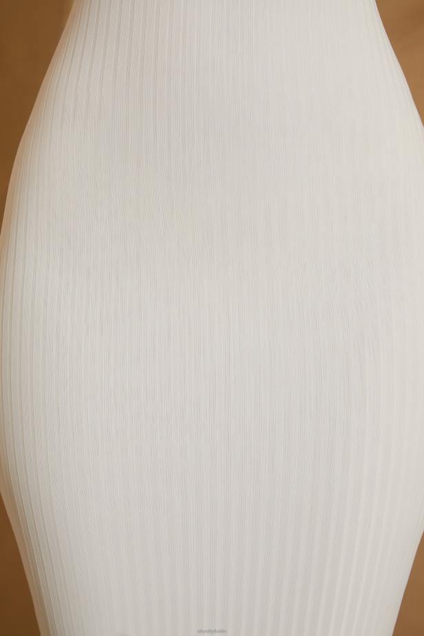 Oh Polly Tayah Racer Neck Ribbed Midi Dress N80H234 White