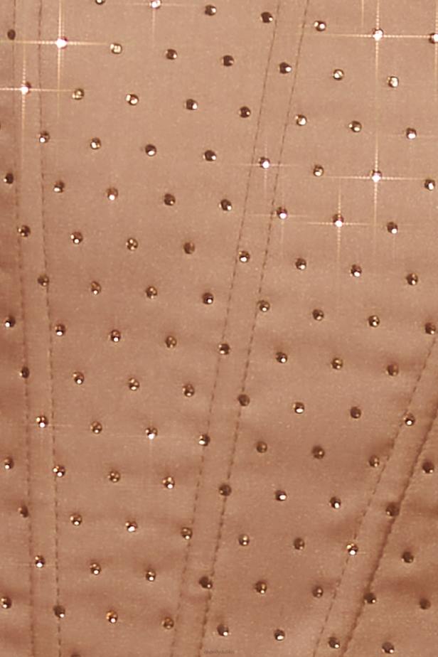 Oh Polly Diamond Heart Corset Mini Dress N80H466 Beige