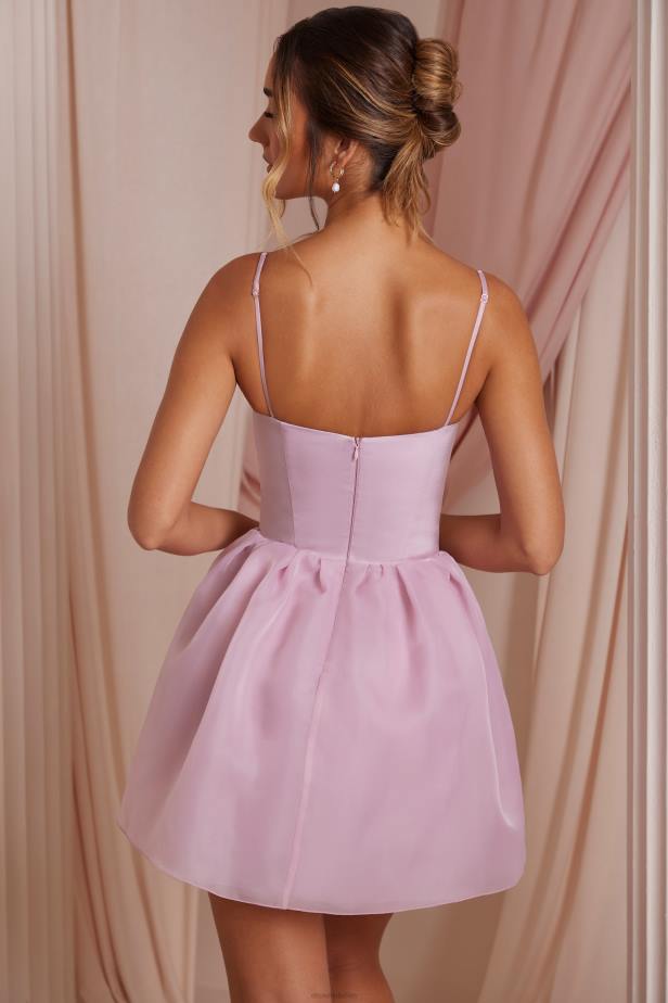 Oh Polly Floriane Tulle Skirt Corset Mini Dress N80H263 Dusty Pink