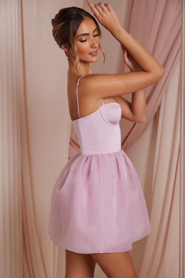 Oh Polly Floriane Tulle Skirt Corset Mini Dress N80H263 Dusty Pink