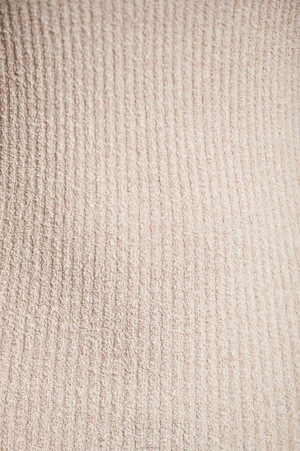 Oh Polly Nyssa Cold Shoulder Long Sleeve Mini Dress N80H102 Beige