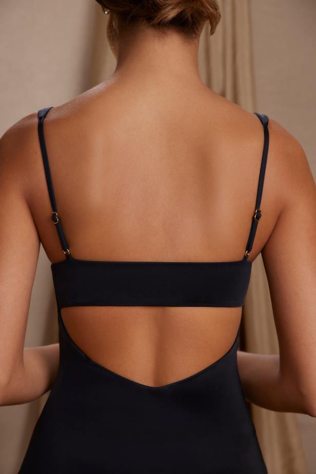 Oh Polly Rafaela Draped A-Line Mini Dress N80H98 Black