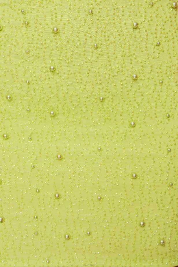 Oh Polly St Tropez Halter Neck Cut Out Mini Dress N80H176 Lime