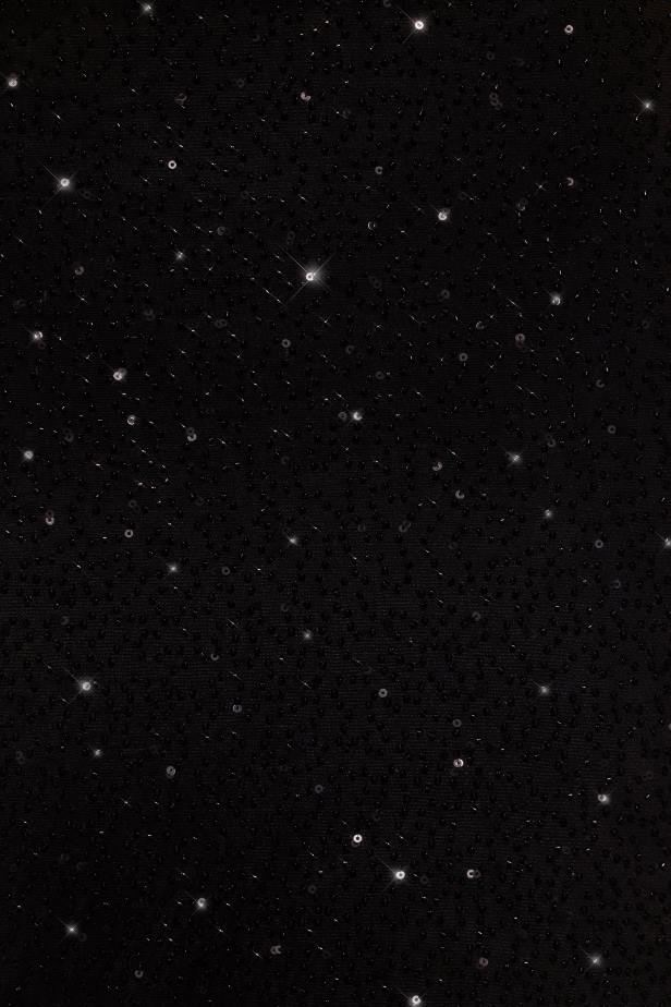 Oh Polly Trieste Embellished Side Split Maxi Skirt N80H734 Black