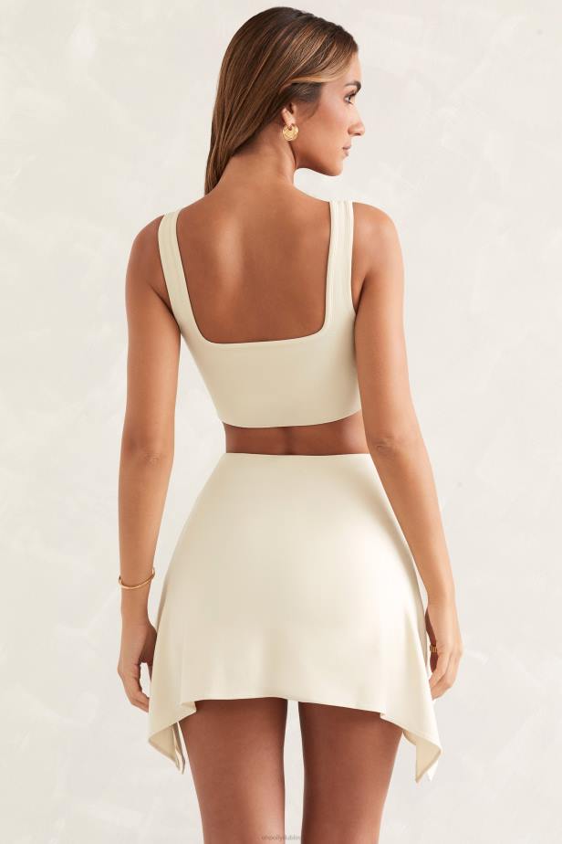 Oh Polly Jora Scoop Neck Crop Top N80H632 Ivory