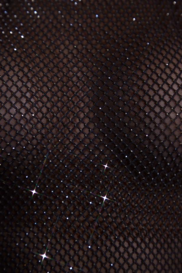 Oh Polly River Embellished Racer Neck Open Back Crop Top N80H594 Black