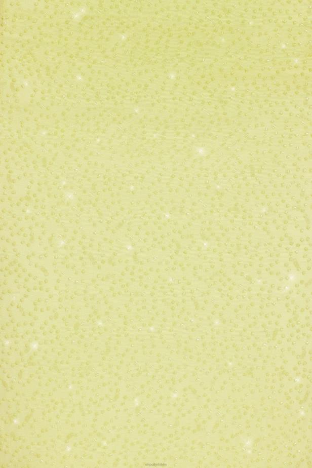 Oh Polly Turin Embellished One Shoulder Knot Detail Crop Top N80H568 Lime Green