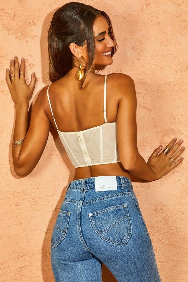 Oh Polly Camille Corset Top N80H643 Ivory