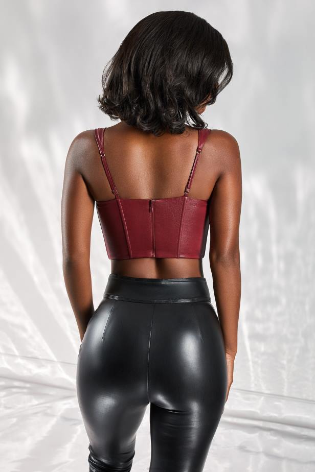 Oh Polly Day Dream Corset Top N80H671 Burgundy