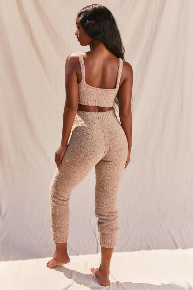 Oh Polly Time To Chill Cosy Low V Neck Tank Top N80H684 Sand